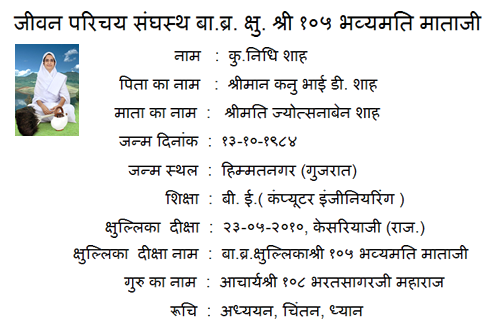 Shree. Nidhi Bahanji